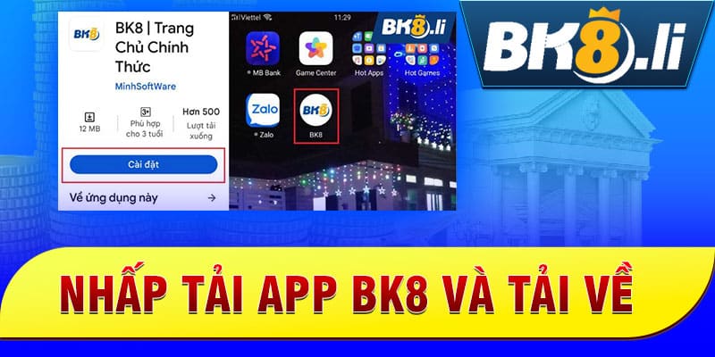 Nhấp tải app BK8 và tải về 